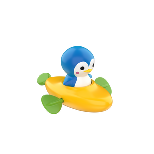 Toy Penguin in Boat